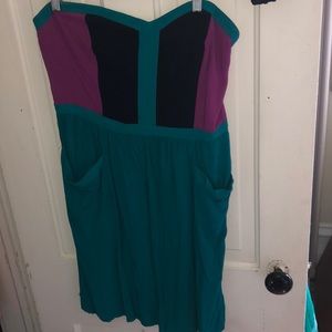 Xhilaration Plus-Size Strapless Cocktail Dress